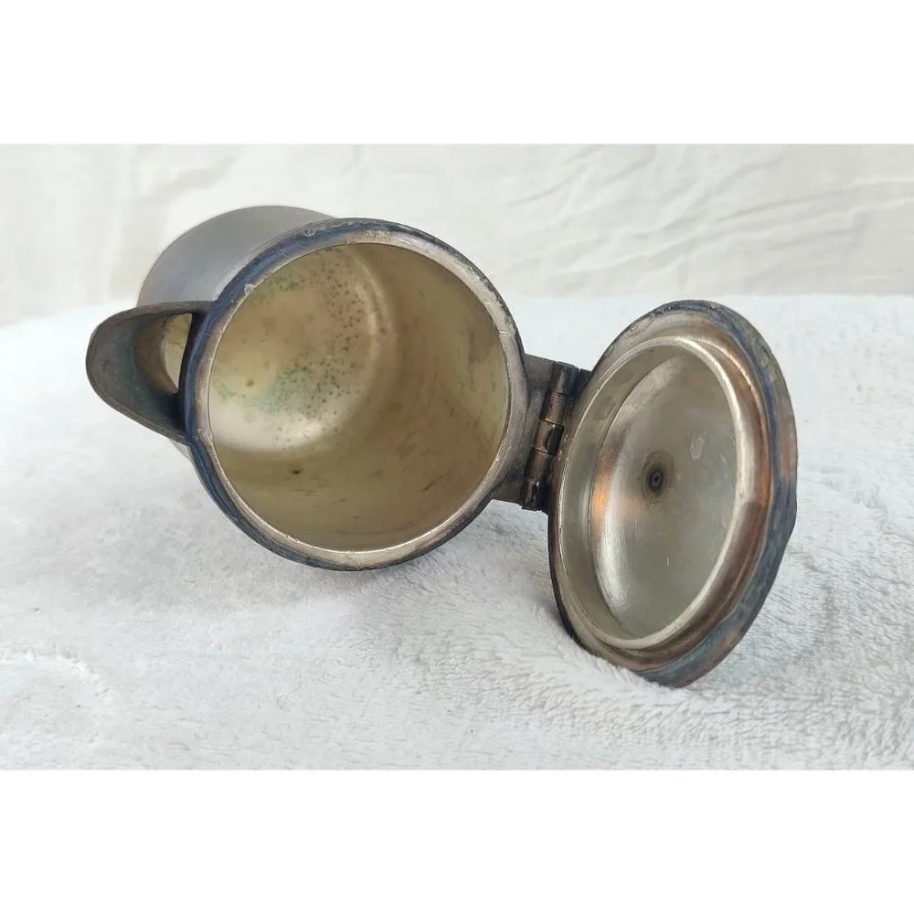 VTG 1965 Nakazoto Hotel Creamer 5" Silver 94 Pitcher Cooler 10oz Art Deco Style - Picture 3 of 14